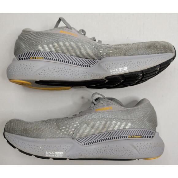 Brooks Adrenaline 24 GTS Men\'s Alloy/White/Gold Fusion size 9 Extra Wide 4E main image 7